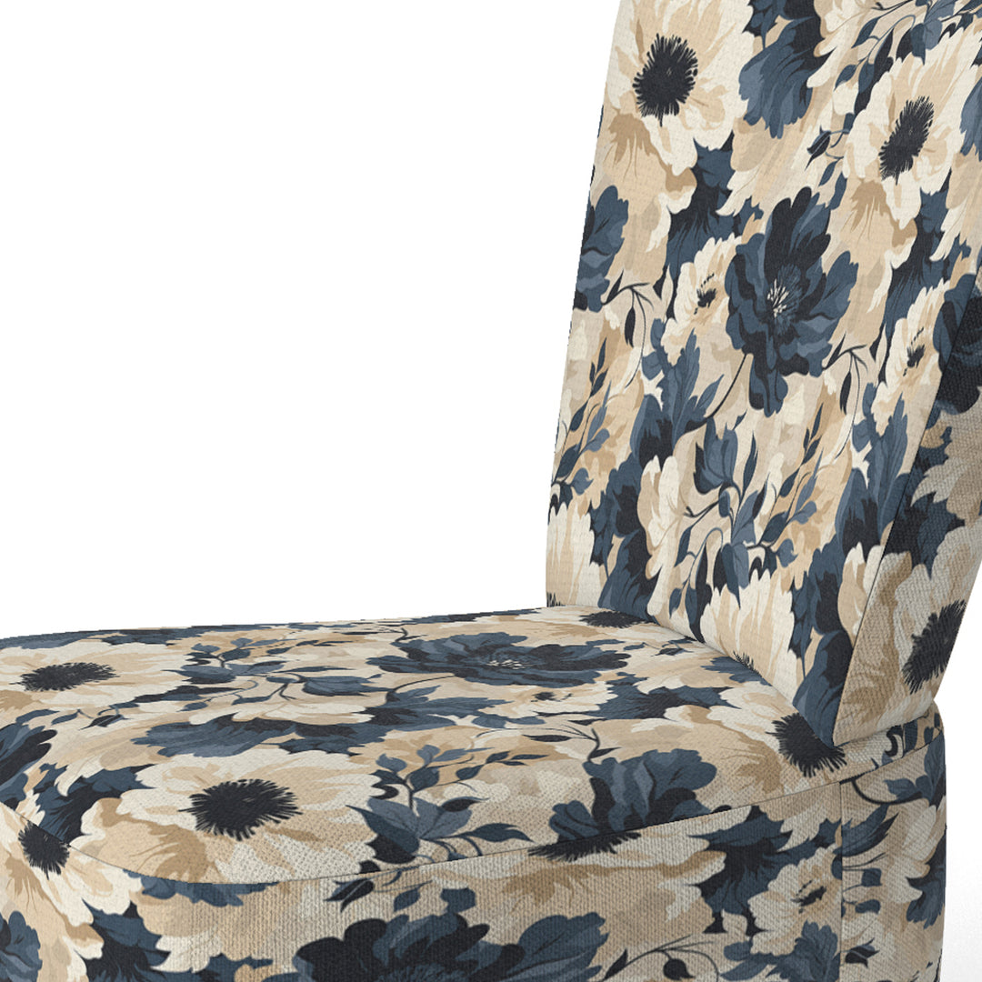 Floral Tropical Tranquility Vibes - Cottage Accent Slipper Chair