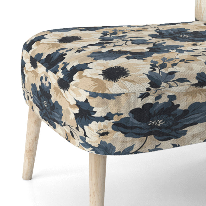 Floral Tropical Tranquility Vibes - Cottage Accent Slipper Chair