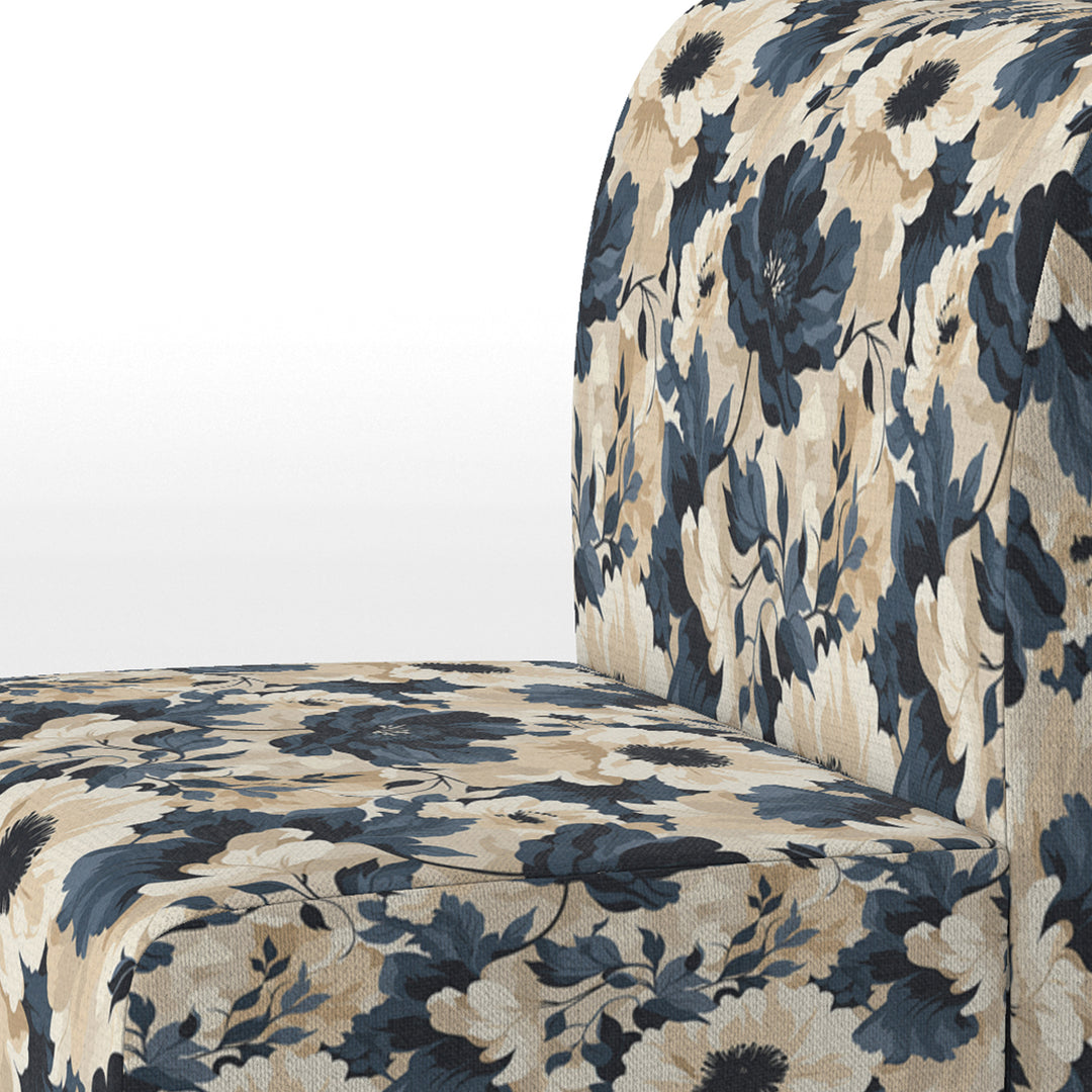 Floral Tropical Tranquility Vibes - Cottage Accent Slipper Chair