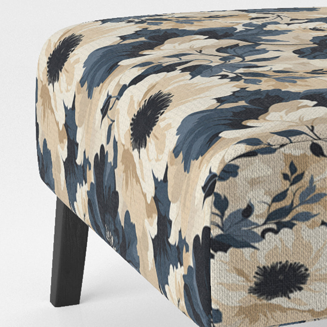 Floral Tropical Tranquility Vibes - Cottage Accent Slipper Chair