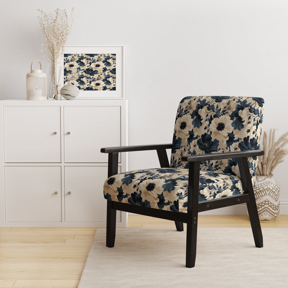 Floral Tropical Tranquility Vibes - Cottage Accent Slipper Chair