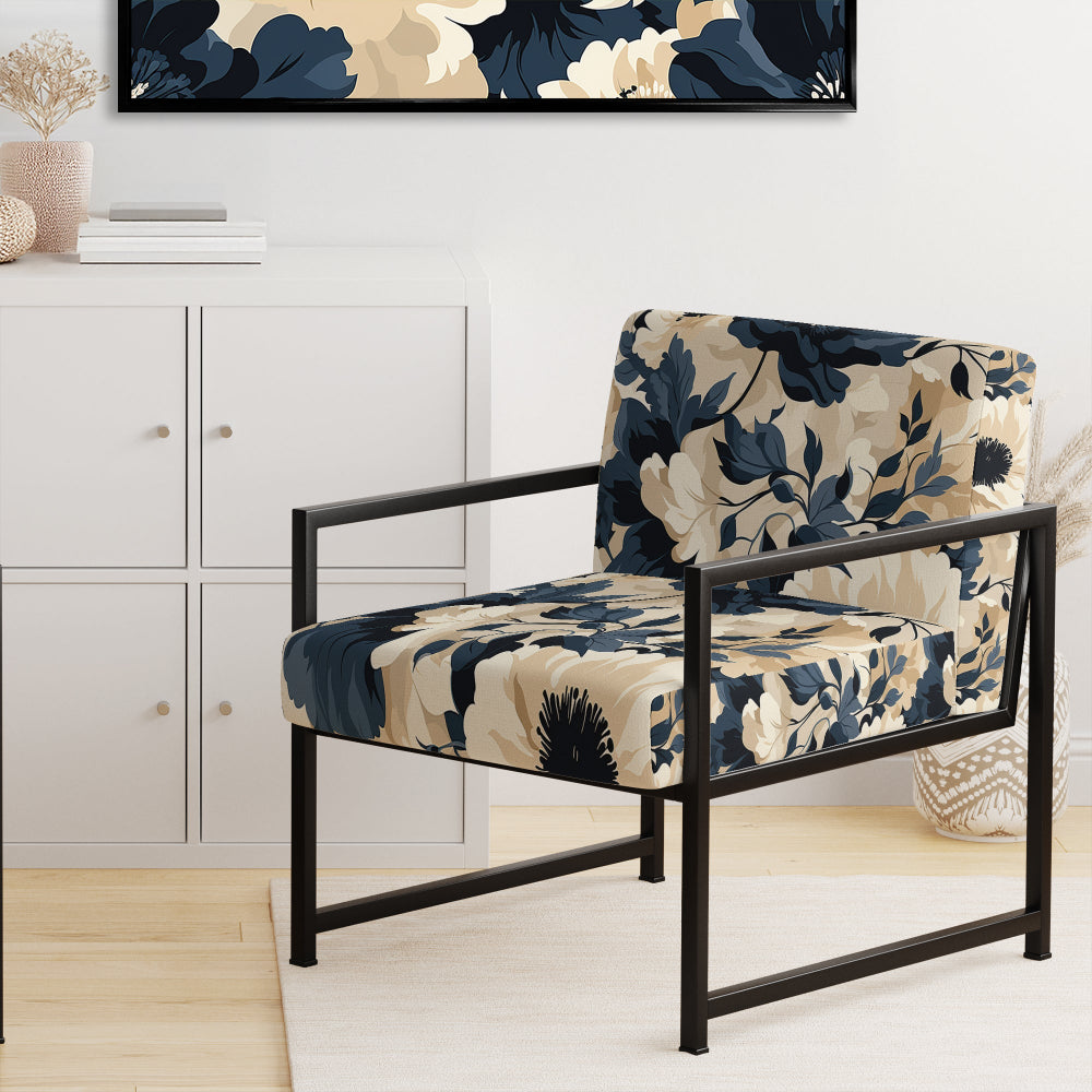 Floral Tropical Tranquility Vibes - Cottage Accent Slipper Chair