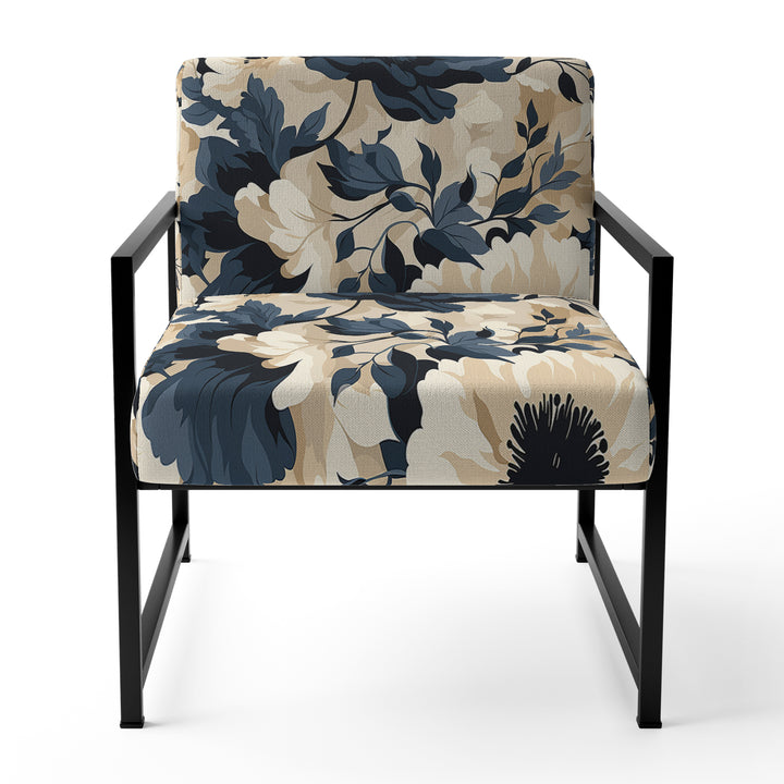 Floral Tropical Tranquility Vibes - Cottage Accent Slipper Chair