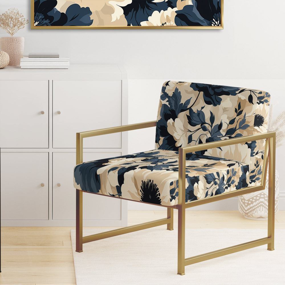 Floral Tropical Tranquility Vibes - Cottage Accent Slipper Chair
