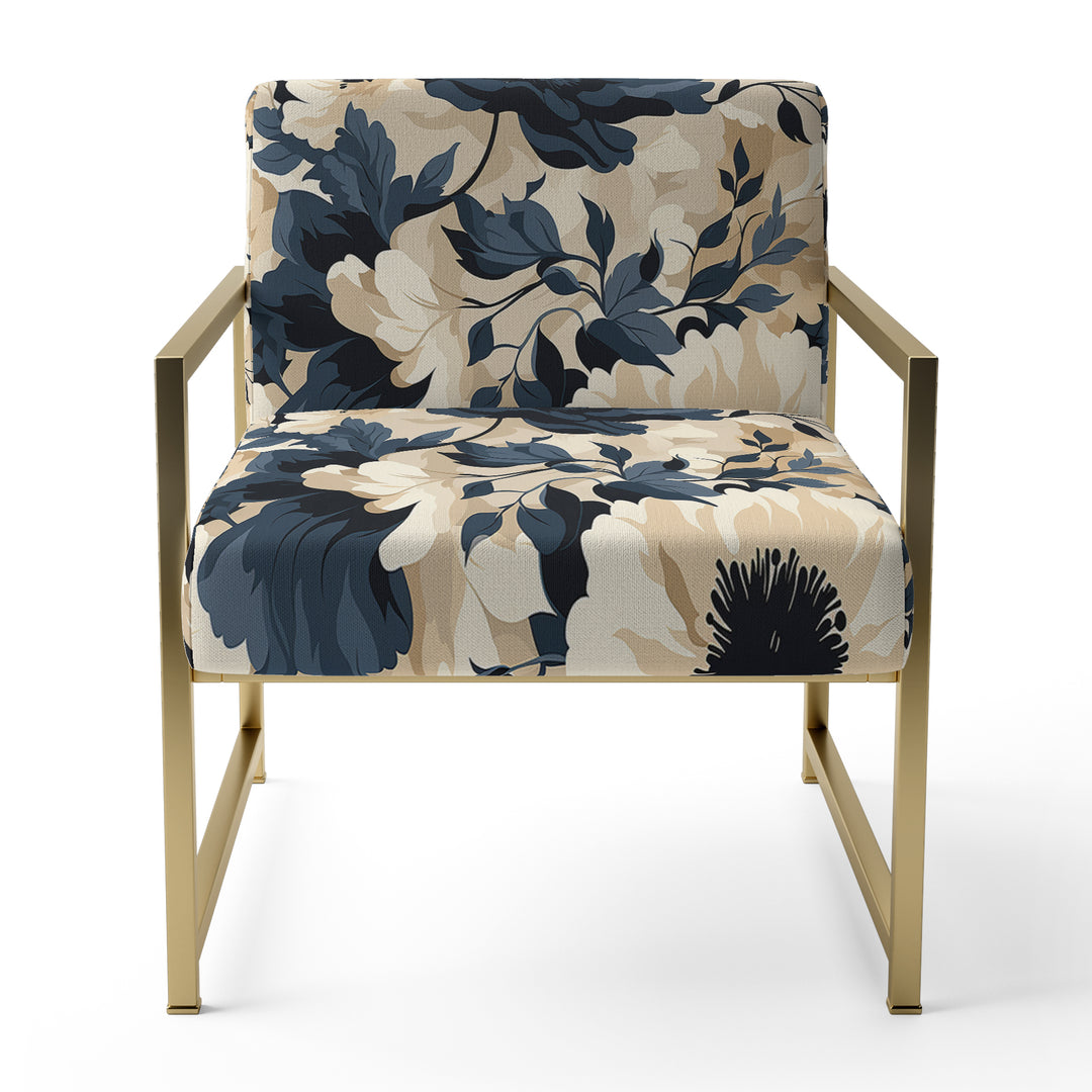 Floral Tropical Tranquility Vibes - Cottage Accent Slipper Chair