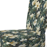 Green And Beige Wines Flowers - Cottage Accent Side Chair