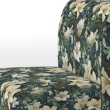 Green And Beige Wines Flowers - Cottage Accent Side Chair