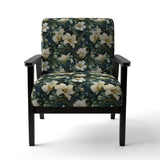 Green And Beige Wines Flowers - Cottage Accent Side Chair