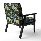 Green And Beige Wines Flowers - Cottage Accent Side Chair
