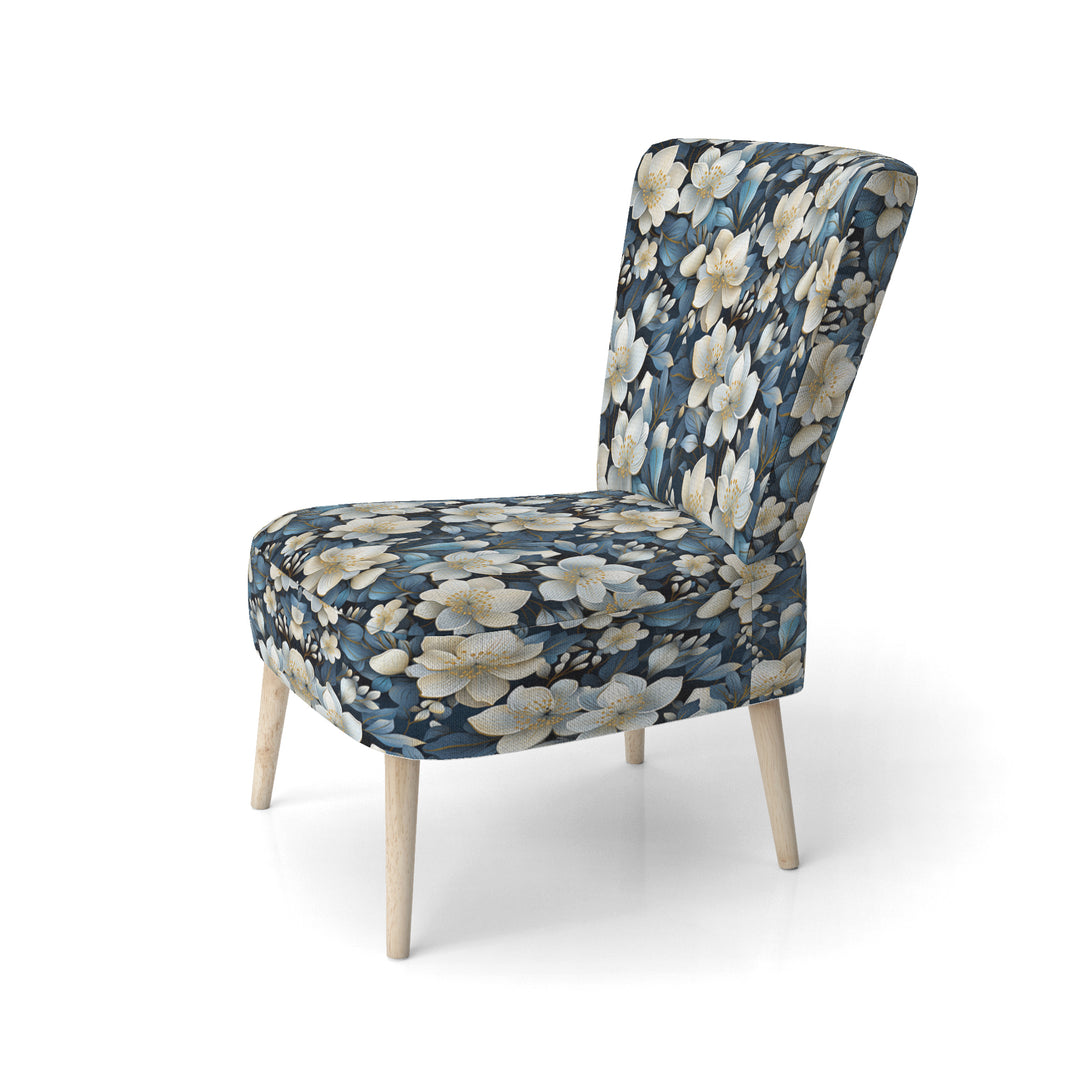 Artistic Blue Magnolia Essence Beauty - Cottage Arm Chair