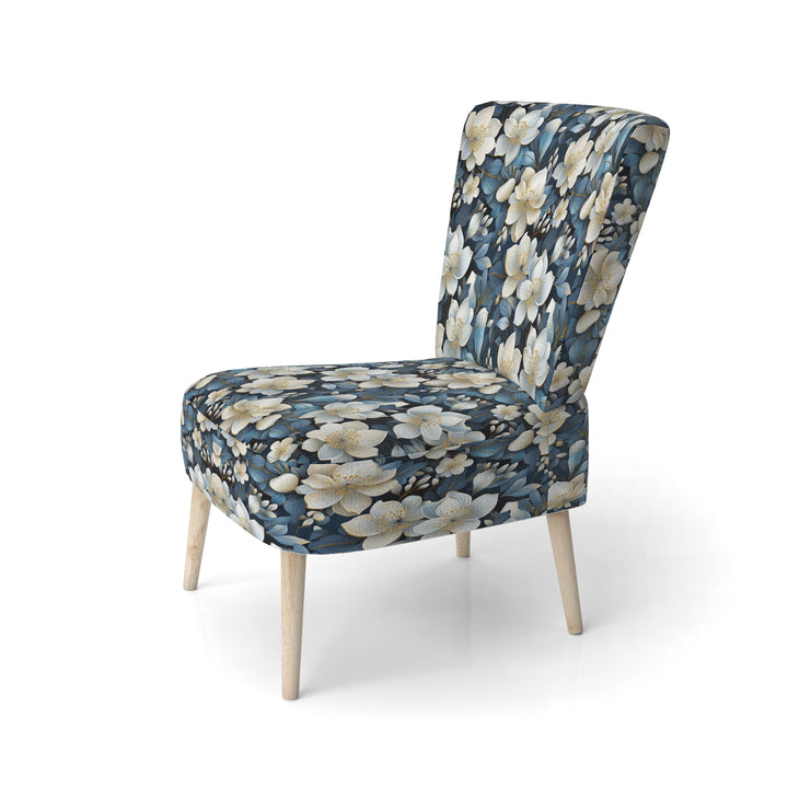 Artistic Blue Magnolia Essence Beauty - Cottage Arm Chair