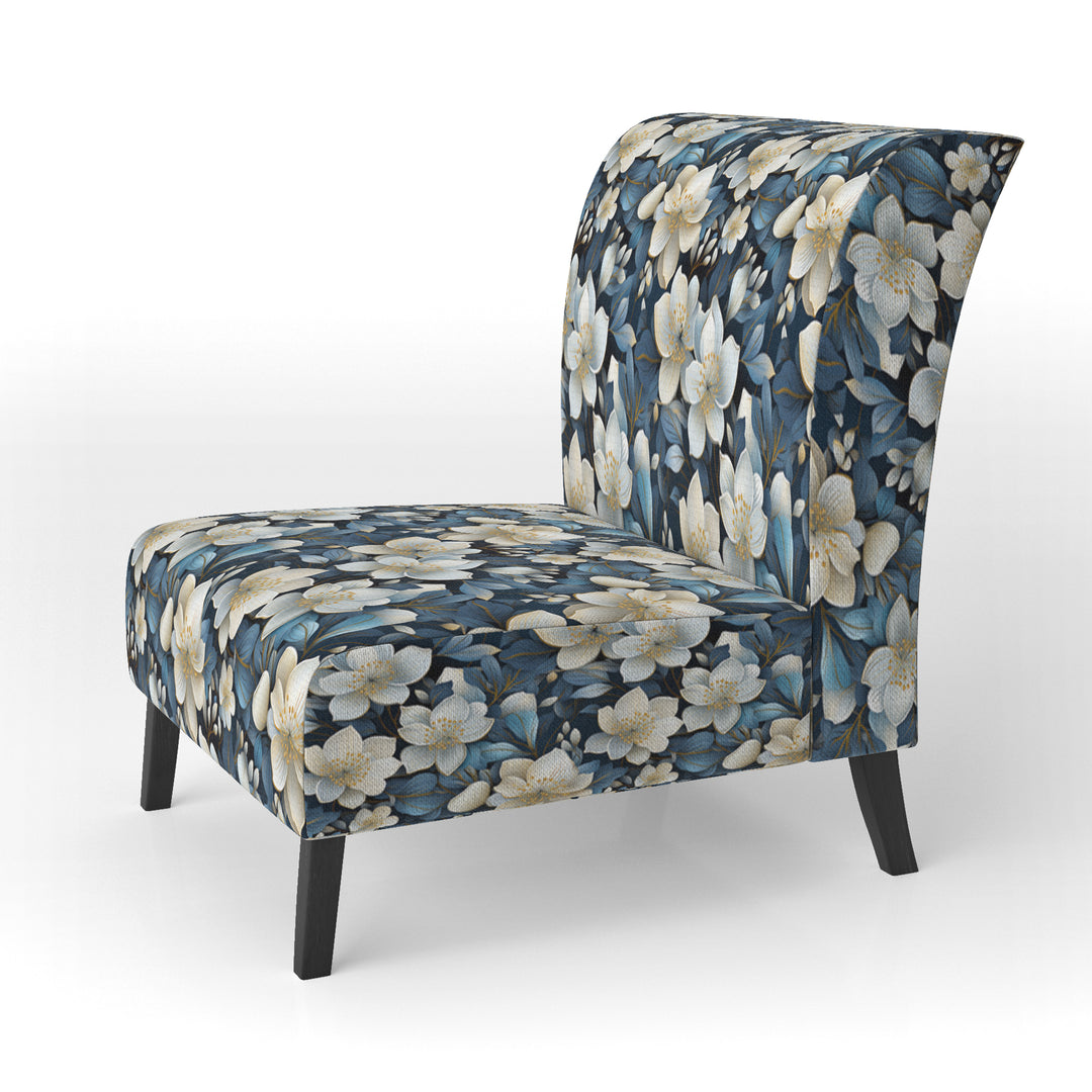 Artistic Blue Magnolia Essence Beauty - Cottage Arm Chair