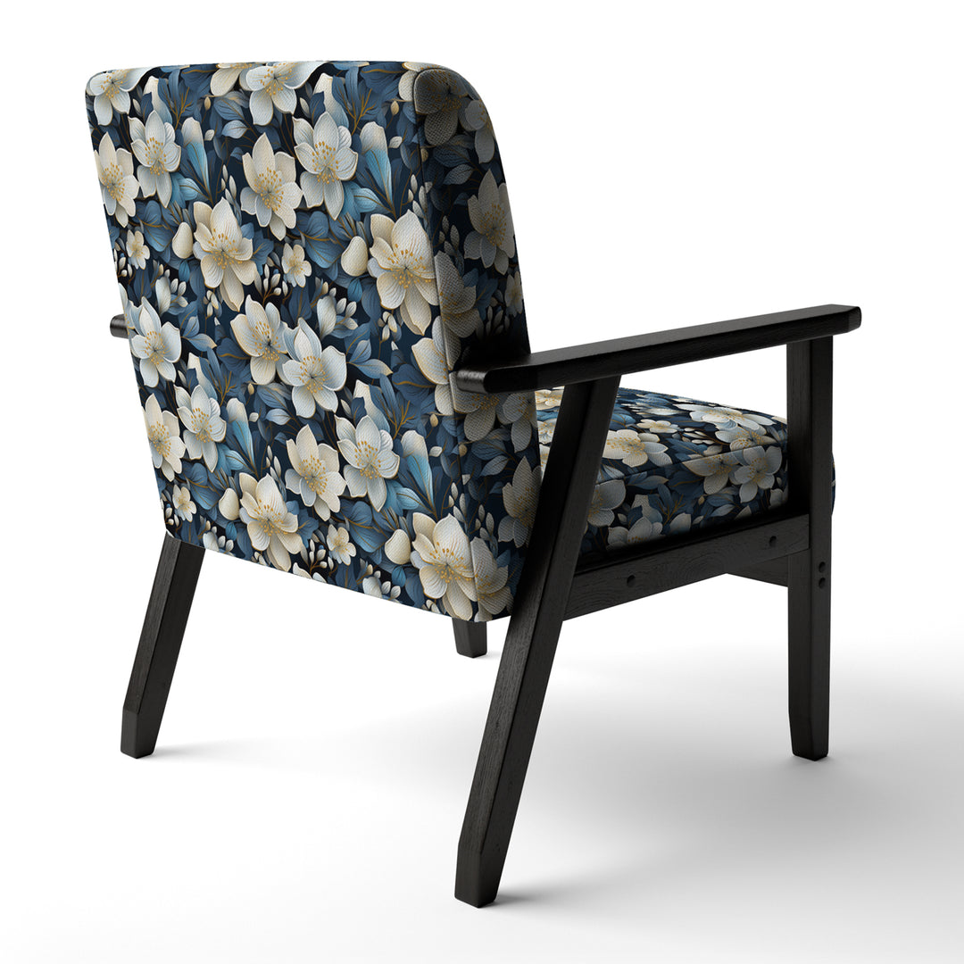 Artistic Blue Magnolia Essence Beauty - Cottage Arm Chair