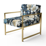 Artistic Blue Magnolia Essence Beauty - Cottage Arm Chair