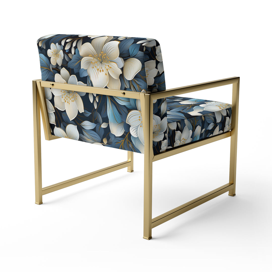 Artistic Blue Magnolia Essence Beauty - Cottage Arm Chair