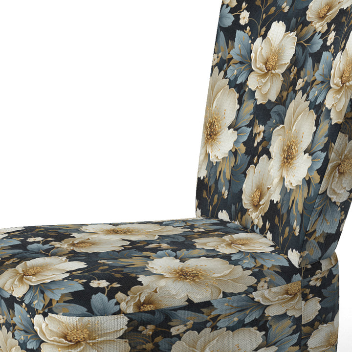 Luxurious Gold And Grey Floral Pattern - Cottage Arm Chair
