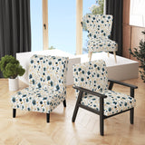 Blue Essence Petals Blooms Floral Pattern - Cottage Accent Side Chair