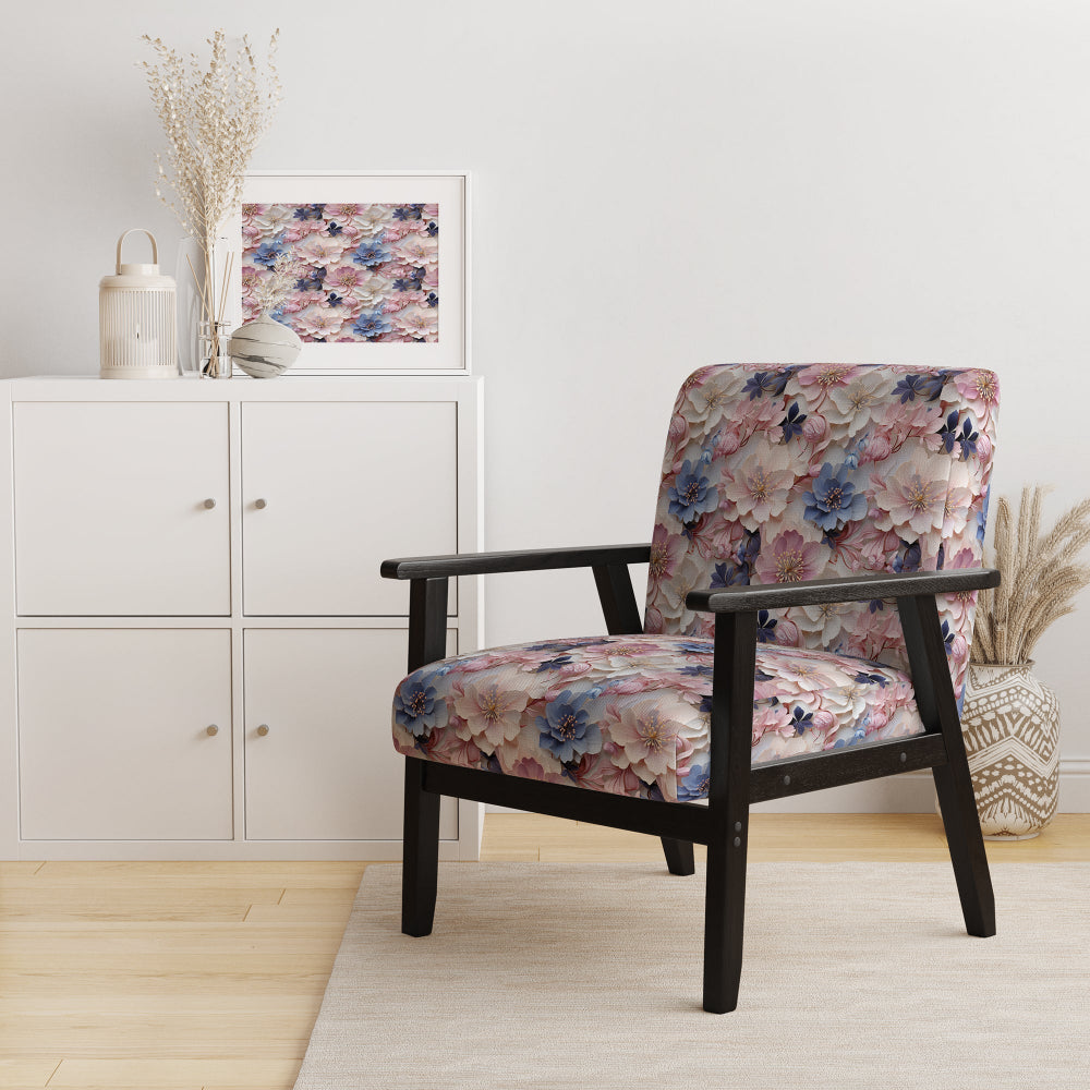 Romantic Blossoms Floral Pattern - Cottage Arm Chair