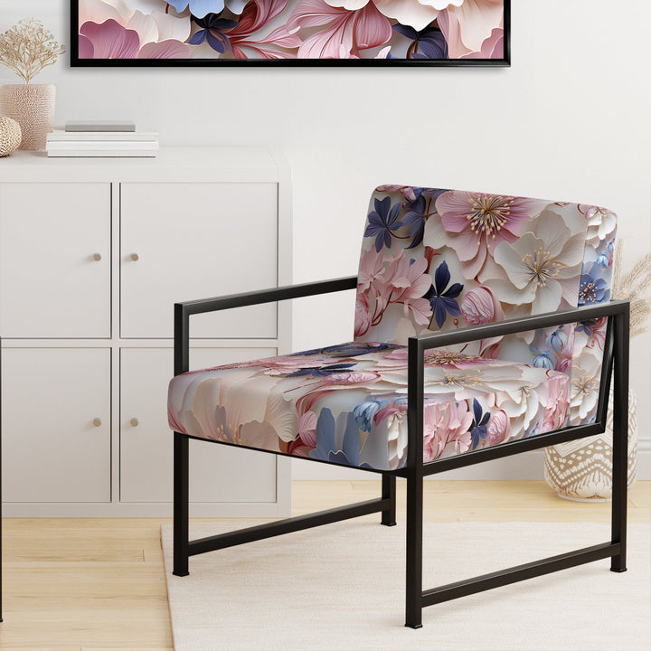 Romantic Blossoms Floral Pattern - Cottage Arm Chair