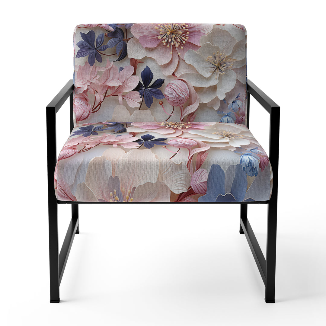 Romantic Blossoms Floral Pattern - Cottage Arm Chair