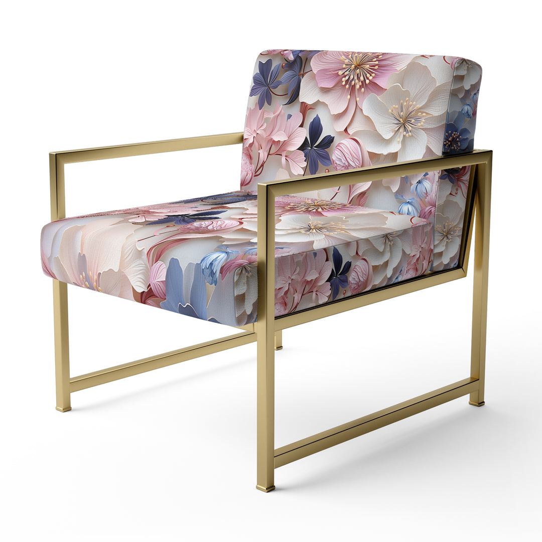 Romantic Blossoms Floral Pattern - Cottage Arm Chair