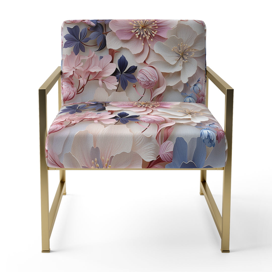 Romantic Blossoms Floral Pattern - Cottage Arm Chair
