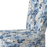 Serene Blue Garden Blooms Floral Pattern - Cottage Arm Chair