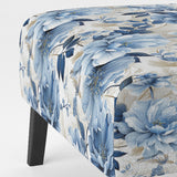 Serene Blue Garden Blooms Floral Pattern - Cottage Arm Chair