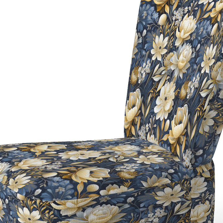 Blue Oasis Floral Blooming Garden - Cottage Arm Chair