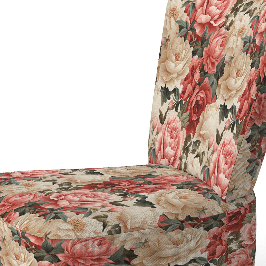 Vintage Rose Floral Pattern - Cottage Arm Chair