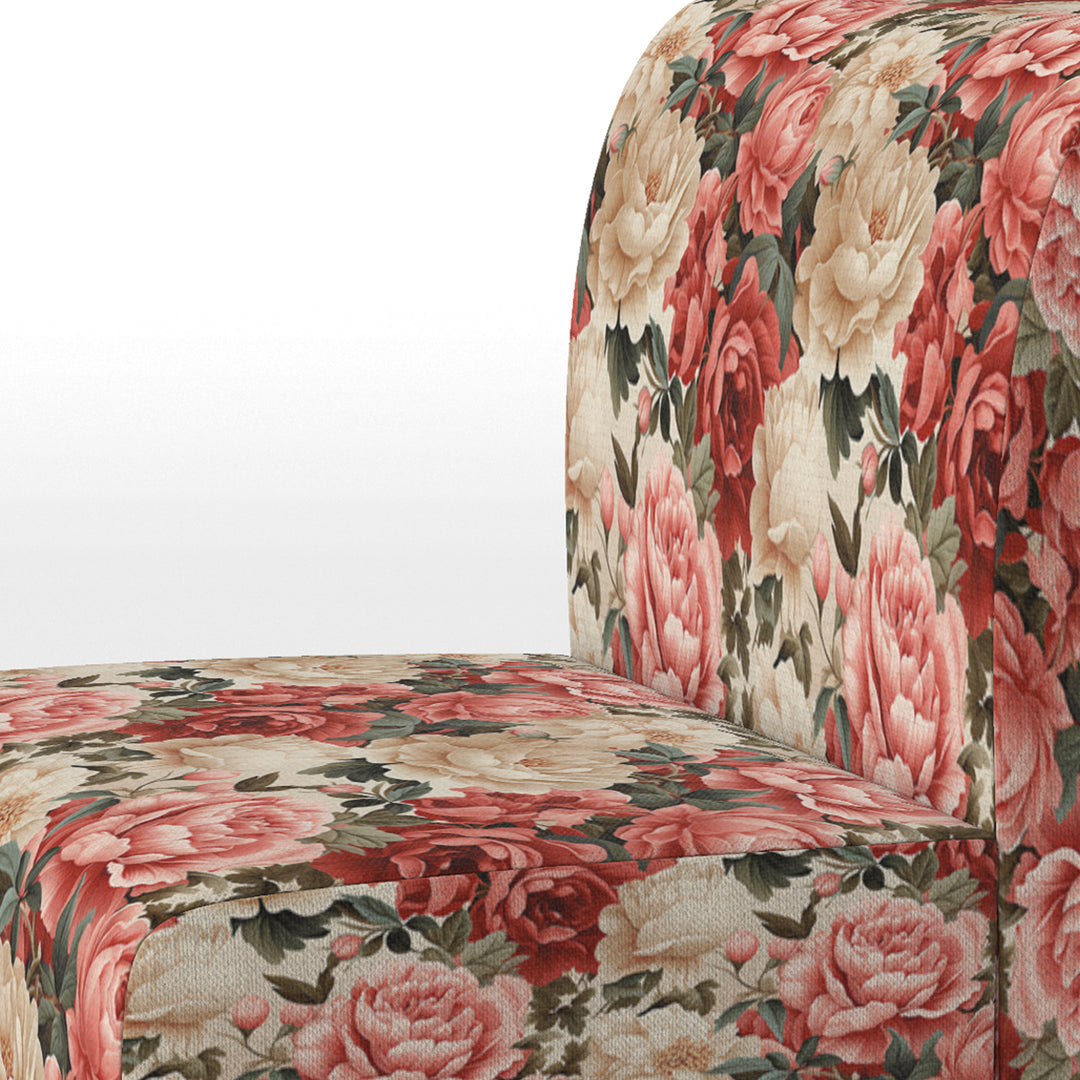 Vintage Rose Floral Pattern - Cottage Arm Chair