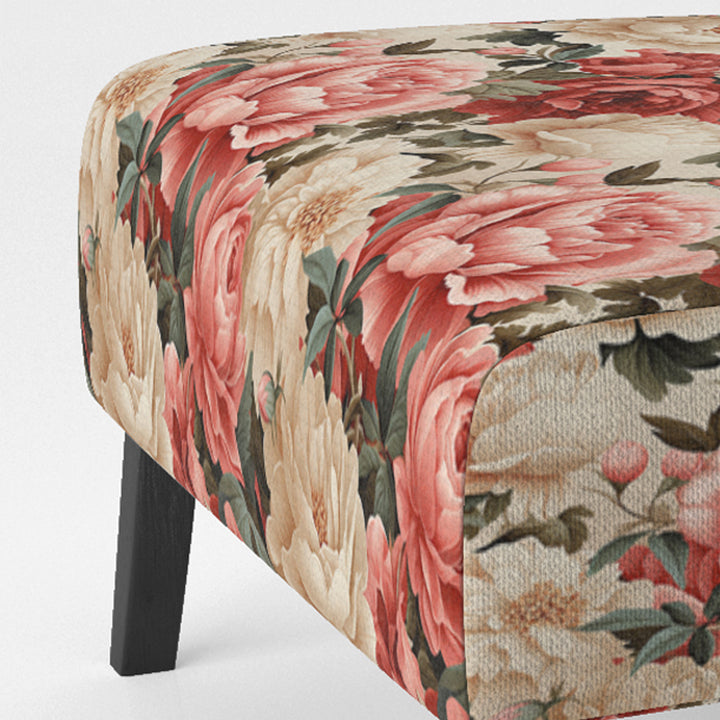 Vintage Rose Floral Pattern - Cottage Arm Chair