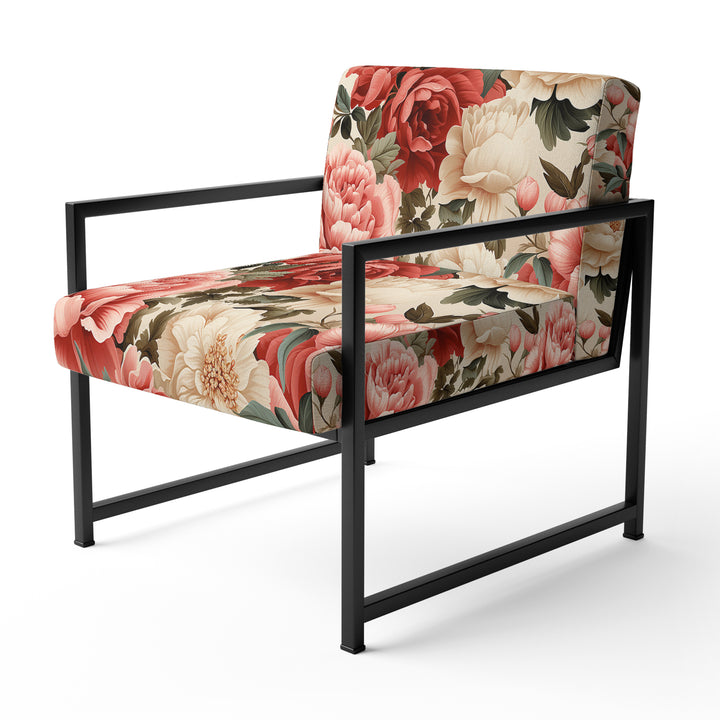 Vintage Rose Floral Pattern - Cottage Arm Chair