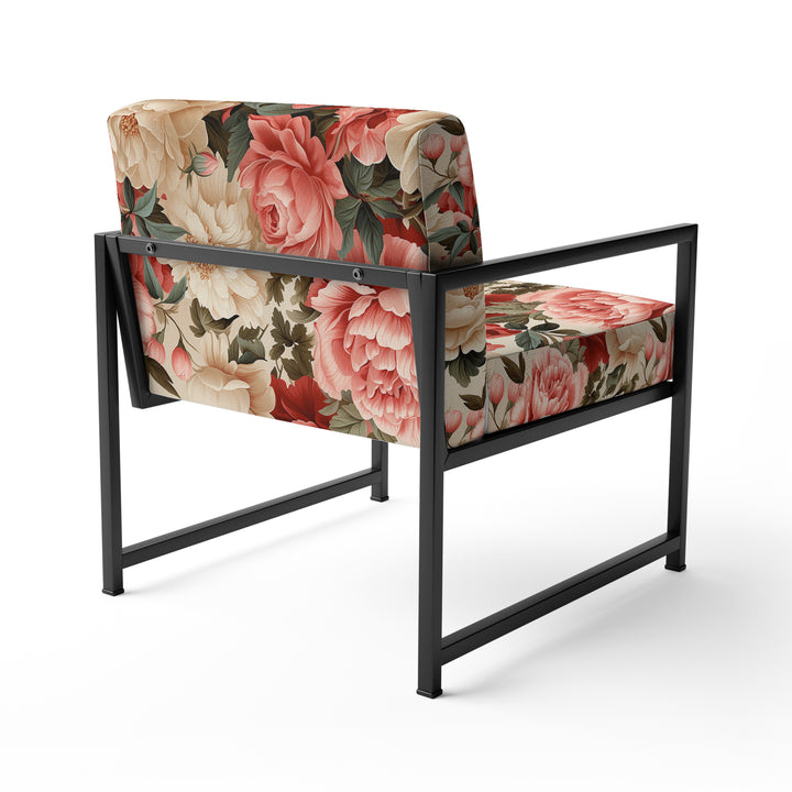 Vintage Rose Floral Pattern - Cottage Arm Chair