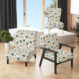 Teal Coastal Harmony Floral Pattern - Cottage Accent Side Chair