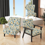 Ivory Coastal Harmony Floral Pattern - Cottage Accent Slipper Chair