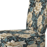 White And Blue Symphony Of Petal Gardens - Upholstered Cottage Accent Chairs