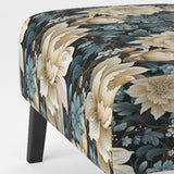 White And Blue Symphony Of Petal Gardens - Upholstered Cottage Accent Chairs