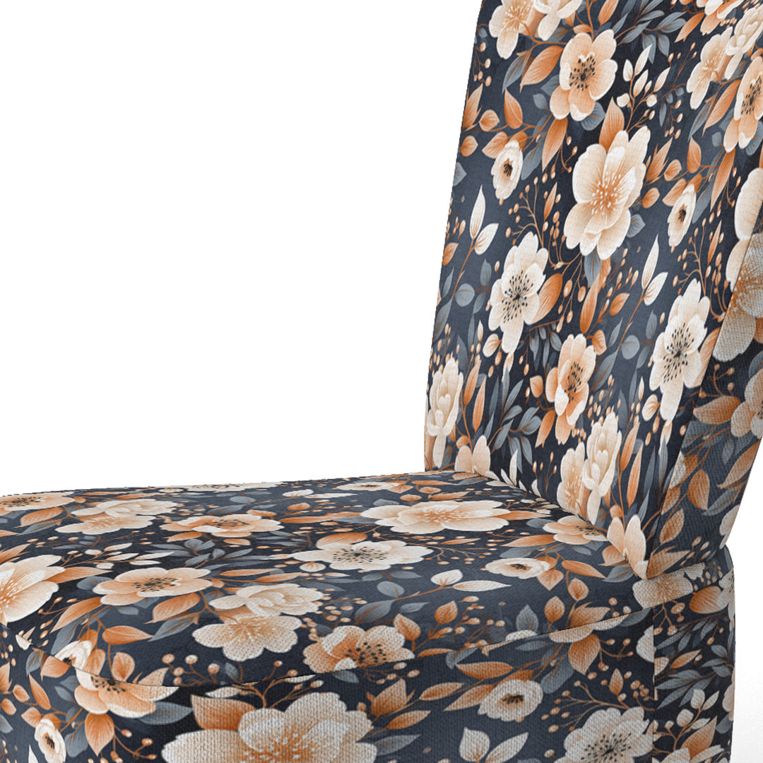 Vintage Nostalgia Peach Floral Pattern - Cottage Accent Slipper Chair