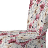 Pink And Beige Wildflower Paradise - Cottage Accent Slipper Chair