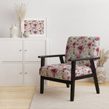 Pink And Beige Wildflower Paradise - Cottage Accent Slipper Chair