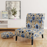 Blue Meadow Flowers Pattern - Cottage Accent Side Chair