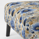 Blue Meadow Flowers Pattern - Cottage Accent Side Chair