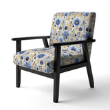 Blue Meadow Flowers Pattern - Cottage Accent Side Chair