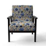 Blue Meadow Flowers Pattern - Cottage Accent Side Chair