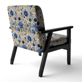 Blue Meadow Flowers Pattern - Cottage Accent Side Chair