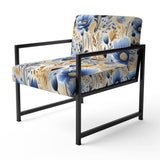 Blue Meadow Flowers Pattern - Cottage Accent Side Chair