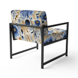 Blue Meadow Flowers Pattern - Cottage Accent Side Chair
