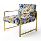 Blue Meadow Flowers Pattern - Cottage Accent Side Chair