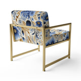 Blue Meadow Flowers Pattern - Cottage Accent Side Chair
